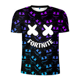 Мужская футболка 3D спортивная с принтом FORTNITE x MARSHMELLO в городе Новоалтайск, 100% полиэстер с улучшенными характеристиками | приталенный силуэт, круглая горловина, широкие плечи, сужается к линии бедра | 2019 | armor | armour | cybersport | esport | fortnite | game | llama | logo | броня | игра | киберспорт | лама | фиолетовый | фирменные цвета | фортнайт