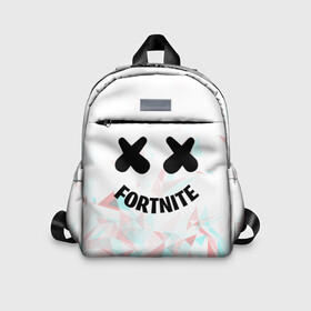 Детский рюкзак 3D с принтом FORTNITE x MARSHMELLO в городе Новоалтайск, 100% полиэстер | лямки с регулируемой длиной, сверху петелька, чтобы рюкзак можно было повесить на вешалку. Основное отделение закрывается на молнию, как и внешний карман. Внутри дополнительный карман. По бокам два дополнительных кармашка | 2019 | dj | fortnite | game | glitch | marshmello | usa | америка | глитч | игра | клубная музыка | маршмелло | музыка | музыкант | ф | фортнайт