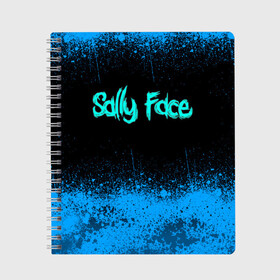 Тетрадь с принтом Sally Face (19) в городе Новоалтайск, 100% бумага | 48 листов, плотность листов — 60 г/м2, плотность картонной обложки — 250 г/м2. Листы скреплены сбоку удобной пружинной спиралью. Уголки страниц и обложки скругленные. Цвет линий — светло-серый
 | face | fisher | larry johnson | mask | sally | sally face | sally fisher | демоны | духи | маска | призраки | салли | салли фейс | салли фишер | фейс