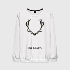 Мужской свитшот 3D с принтом True Detective в городе Новоалтайск, 100% полиэстер с мягким внутренним слоем | круглый вырез горловины, мягкая резинка на манжетах и поясе, свободная посадка по фигуре | Тематика изображения на принте: carcosa | true detective | каркоса | криминал | мистика | настоящий детектив | раст коул | религия | ритуал | рога | символ | эзотерика