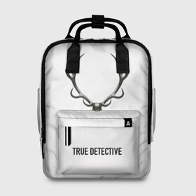 Женский рюкзак 3D с принтом True Detective в городе Новоалтайск, 100% полиэстер | лямки с регулируемой длиной, сверху ручки, чтобы рюкзак нести как сумку. Основное отделение закрывается на молнию, как и внешний карман. Внутри два дополнительных кармана, один из которых закрывается на молнию. По бокам два дополнительных кармашка, куда поместится маленькая бутылочка
 | carcosa | true detective | каркоса | криминал | мистика | настоящий детектив | раст коул | религия | ритуал | рога | символ | эзотерика