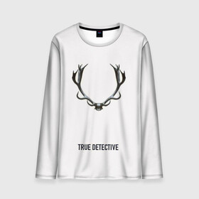Мужской лонгслив 3D с принтом True Detective в городе Новоалтайск, 100% полиэстер | длинные рукава, круглый вырез горловины, полуприлегающий силуэт | Тематика изображения на принте: carcosa | true detective | каркоса | криминал | мистика | настоящий детектив | раст коул | религия | ритуал | рога | символ | эзотерика