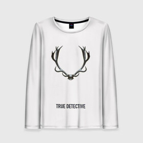 Женский лонгслив 3D с принтом True Detective в городе Новоалтайск, 100% полиэстер | длинные рукава, круглый вырез горловины, полуприлегающий силуэт | carcosa | true detective | каркоса | криминал | мистика | настоящий детектив | раст коул | религия | ритуал | рога | символ | эзотерика
