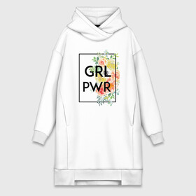 Платье-худи хлопок с принтом GRL PWR в городе Новоалтайск,  |  | 8 марта | feminism | girl power | like a girl | venus | весна | женщины | международный женский день | подарок | феминизм