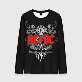 Мужской лонгслив 3D с принтом AC/DC в городе Новоалтайск, 100% полиэстер | длинные рукава, круглый вырез горловины, полуприлегающий силуэт | Тематика изображения на принте: ac dc | acdc | группы | метал | музыка | рок | хард рок | эйси диси | эйсидиси