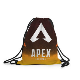 Рюкзак-мешок 3D с принтом APEX LEGENDS в городе Новоалтайск, 100% полиэстер | плотность ткани — 200 г/м2, размер — 35 х 45 см; лямки — толстые шнурки, застежка на шнуровке, без карманов и подкладки | apex | apex legends | battle | battle royal | titanfall | апекс | апекс легендс | батл рояль | битва | война | королевская битва