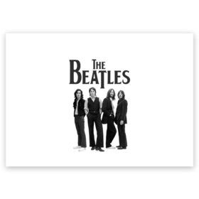 Поздравительная открытка с принтом The Beatles в городе Новоалтайск, 100% бумага | плотность бумаги 280 г/м2, матовая, на обратной стороне линовка и место для марки
 | Тематика изображения на принте: beatles | the beatles | битлз | битлс | битлы | группы | джон леннон | джордж харрисон | легенды | музыка | пол маккартни | ринго старр | рок