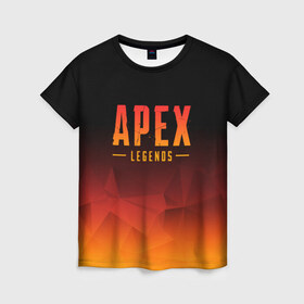 Женская футболка 3D с принтом APEX LEGENDS в городе Новоалтайск, 100% полиэфир ( синтетическое хлопкоподобное полотно) | прямой крой, круглый вырез горловины, длина до линии бедер | apex | apex legends | battle | battle royal | bloodhound | titanfall | wraith | апекс | апекс легендс | батл рояль | битва | война | королевская битва