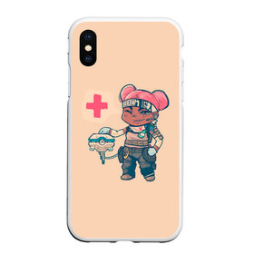 Чехол для iPhone XS Max матовый с принтом Apex legends - Lifeline в городе Новоалтайск, Силикон | Область печати: задняя сторона чехла, без боковых панелей | Тематика изображения на принте: apex | apex legends | battle royale | br | games | new | titanfall | ttf | апекс | апех | бангалор | батл рояль | бладхаунд | игры | каустик | лайфлайн | мираж | рэйф | тайтанфол | титанфол