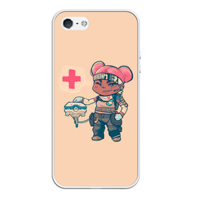 Чехол для iPhone 5/5S матовый с принтом Apex legends - Lifeline в городе Новоалтайск, Силикон | Область печати: задняя сторона чехла, без боковых панелей | apex | apex legends | battle royale | br | games | new | titanfall | ttf | апекс | апех | бангалор | батл рояль | бладхаунд | игры | каустик | лайфлайн | мираж | рэйф | тайтанфол | титанфол