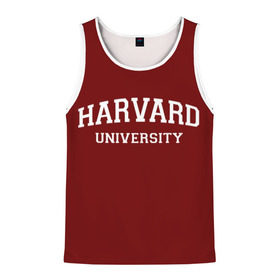 Мужская майка 3D с принтом Harvard University_девиз в городе Новоалтайск, 100% полиэстер | круглая горловина, приталенный силуэт, длина до линии бедра. Пройма и горловина окантованы тонкой бейкой | harvard university | usa | америка | вуз | гарвард | колледж | образование | студенты | сша | университет | школа