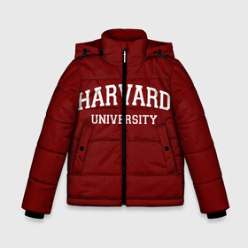 Зимняя куртка для мальчиков 3D с принтом Harvard University_девиз в городе Новоалтайск, ткань верха — 100% полиэстер; подклад — 100% полиэстер, утеплитель — 100% полиэстер | длина ниже бедра, удлиненная спинка, воротник стойка и отстегивающийся капюшон. Есть боковые карманы с листочкой на кнопках, утяжки по низу изделия и внутренний карман на молнии. 

Предусмотрены светоотражающий принт на спинке, радужный светоотражающий элемент на пуллере молнии и на резинке для утяжки | harvard university | usa | америка | вуз | гарвард | колледж | образование | студенты | сша | университет | школа