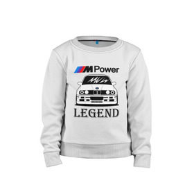 Детский свитшот хлопок с принтом BMW Power LEGEND в городе Новоалтайск, 100% хлопок | круглый вырез горловины, эластичные манжеты, пояс и воротник | bmw | legend | motorsport | power | авто | автомобиль | бмв | бумер | бэха | крутая | легенда | машина | немецкое | тачка