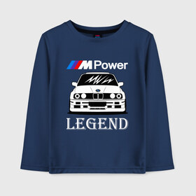 Детский лонгслив хлопок с принтом BMW Power LEGEND в городе Новоалтайск, 100% хлопок | круглый вырез горловины, полуприлегающий силуэт, длина до линии бедер | bmw | legend | motorsport | power | авто | автомобиль | бмв | бумер | бэха | крутая | легенда | машина | немецкое | тачка