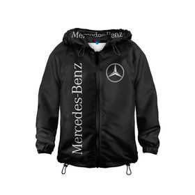 Детская ветровка 3D с принтом MERCEDES-BENZ (2 стороны) в городе Новоалтайск, 100% полиэстер | подол и капюшон оформлены резинкой с фиксаторами, по бокам два кармана без застежек, один потайной карман на груди | amg | benz | carbon | logo | mercedes | амг | бенз | бенс | бенц | гелик | карбон | лого | мерин | мерс | мерседес | на спине