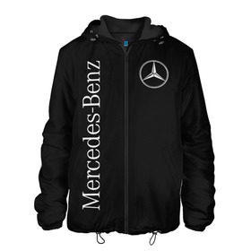 Мужская куртка 3D с принтом MERCEDES-BENZ (2 стороны) в городе Новоалтайск, ткань верха — 100% полиэстер, подклад — флис | прямой крой, подол и капюшон оформлены резинкой с фиксаторами, два кармана без застежек по бокам, один большой потайной карман на груди. Карман на груди застегивается на липучку | Тематика изображения на принте: amg | benz | carbon | logo | mercedes | амг | бенз | бенс | бенц | гелик | карбон | лого | мерин | мерс | мерседес | на спине