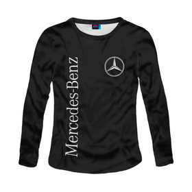 Женский лонгслив 3D с принтом MERCEDES-BENZ (2 стороны) в городе Новоалтайск, 100% полиэстер | длинные рукава, круглый вырез горловины, полуприлегающий силуэт | amg | benz | carbon | logo | mercedes | амг | бенз | бенс | бенц | гелик | карбон | лого | мерин | мерс | мерседес | на спине