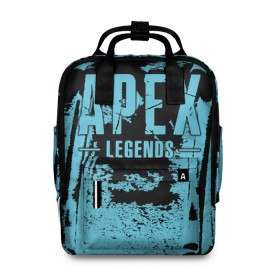 Женский рюкзак 3D с принтом Apex Legends в городе Новоалтайск, 100% полиэстер | лямки с регулируемой длиной, сверху ручки, чтобы рюкзак нести как сумку. Основное отделение закрывается на молнию, как и внешний карман. Внутри два дополнительных кармана, один из которых закрывается на молнию. По бокам два дополнительных кармашка, куда поместится маленькая бутылочка
 | battle | royale | апекс | битва | боевой | королевская | легендс | лутбокс | оружие | робот | спектры | титан | шутер