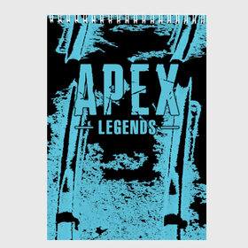 Скетчбук с принтом Apex Legends в городе Новоалтайск, 100% бумага
 | 48 листов, плотность листов — 100 г/м2, плотность картонной обложки — 250 г/м2. Листы скреплены сверху удобной пружинной спиралью | battle | royale | апекс | битва | боевой | королевская | легендс | лутбокс | оружие | робот | спектры | титан | шутер