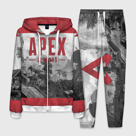 Мужской костюм 3D с принтом APEX LEGENDS (2 стороны) в городе Новоалтайск, 100% полиэстер | Манжеты и пояс оформлены тканевой резинкой, двухслойный капюшон со шнурком для регулировки, карманы спереди | apex | legend | legends | titanfall | апекс | арех | бангалор | бладхаунд | верхушки | гибралтар | каустик | лайфлайн | легенда | легенды | ледженд | леджендс | мираж | орех | рэйф | титанфол