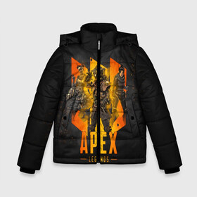 Зимняя куртка для мальчиков 3D с принтом Apex legends в городе Новоалтайск, ткань верха — 100% полиэстер; подклад — 100% полиэстер, утеплитель — 100% полиэстер | длина ниже бедра, удлиненная спинка, воротник стойка и отстегивающийся капюшон. Есть боковые карманы с листочкой на кнопках, утяжки по низу изделия и внутренний карман на молнии. 

Предусмотрены светоотражающий принт на спинке, радужный светоотражающий элемент на пуллере молнии и на резинке для утяжки | apex | apex legends | battle royale | br | games | new | titanfall | ttf | апекс легенд | бангалор | батл рояль | бладхаунд | игры | каустик | лайфлайн | мираж | рэйф | тайтанфол | титанфол