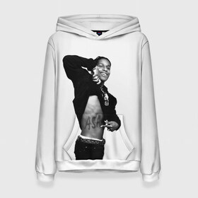 Женская толстовка 3D с принтом A$AP ROCKY в городе Новоалтайск, 100% полиэстер  | двухслойный капюшон со шнурком для регулировки, мягкие манжеты на рукавах и по низу толстовки, спереди карман-кенгуру с мягким внутренним слоем. | aap | asap | mob | rap | rocky | testing | альбом | асап | банда | моб | раким | реп | роки | рэп | тестинг | эйсап | эсап