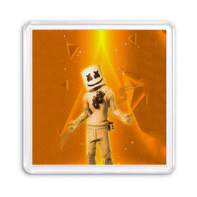 Магнит 55*55 с принтом Fortnite & Marshmello в городе Новоалтайск, Пластик | Размер: 65*65 мм; Размер печати: 55*55 мм | fortnite | marshmello | диджей | игра | клуб | клубная музыка | компьютерная игра | маршмеллоу | маршмэлло | маршмэллоу | музыка | симулятор | фортнайт | электронная