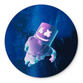 Коврик круглый с принтом Fortnite & Marshmello в городе Новоалтайск, резина и полиэстер | круглая форма, изображение наносится на всю лицевую часть | fortnite | marshmello | диджей | игра | клуб | клубная музыка | компьютерная игра | маршмеллоу | маршмэлло | маршмэллоу | музыка | симулятор | фортнайт | электронная