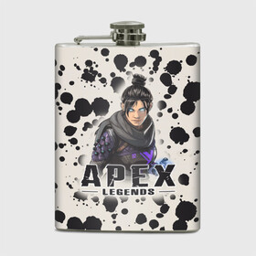 Фляга с принтом Apex Legends в городе Новоалтайск, металлический корпус | емкость 0,22 л, размер 125 х 94 мм. Виниловая наклейка запечатывается полностью | battle | royale | апекс | битва | боевой | королевская | легендс | лутбокс | оружие | робот | спектры | титан | шутер