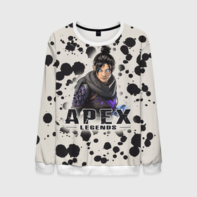 Мужской свитшот 3D с принтом Apex Legends в городе Новоалтайск, 100% полиэстер с мягким внутренним слоем | круглый вырез горловины, мягкая резинка на манжетах и поясе, свободная посадка по фигуре | battle | royale | апекс | битва | боевой | королевская | легендс | лутбокс | оружие | робот | спектры | титан | шутер