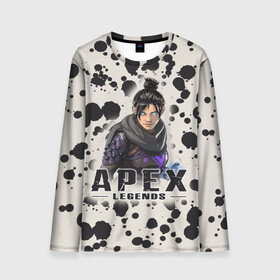 Мужской лонгслив 3D с принтом Apex Legends в городе Новоалтайск, 100% полиэстер | длинные рукава, круглый вырез горловины, полуприлегающий силуэт | Тематика изображения на принте: battle | royale | апекс | битва | боевой | королевская | легендс | лутбокс | оружие | робот | спектры | титан | шутер