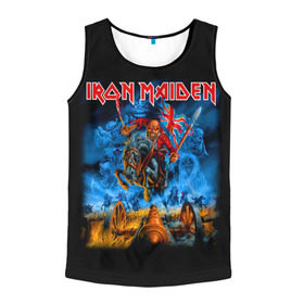 Мужская майка 3D с принтом Iron Maiden в городе Новоалтайск, 100% полиэстер | круглая горловина, приталенный силуэт, длина до линии бедра. Пройма и горловина окантованы тонкой бейкой | Тематика изображения на принте: heavy metal | iron maiden | metal | айрон мейден | группы | метал | музыка | рок | хеви метал