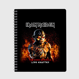 Тетрадь с принтом Iron Maiden в городе Новоалтайск, 100% бумага | 48 листов, плотность листов — 60 г/м2, плотность картонной обложки — 250 г/м2. Листы скреплены сбоку удобной пружинной спиралью. Уголки страниц и обложки скругленные. Цвет линий — светло-серый
 | heavy metal | iron maiden | metal | айрон мейден | группы | метал | музыка | рок | хеви метал