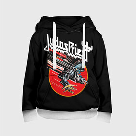 Детская толстовка 3D с принтом Judas Priest в городе Новоалтайск, 100% полиэстер | двухслойный капюшон со шнурком для регулировки, мягкие манжеты на рукавах и по низу толстовки, спереди карман-кенгуру с мягким внутренним слоем | judas priest | metal | rock | группы | метал | музыка | рок | хард рок | хэви метал