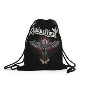 Рюкзак-мешок 3D с принтом Judas Priest в городе Новоалтайск, 100% полиэстер | плотность ткани — 200 г/м2, размер — 35 х 45 см; лямки — толстые шнурки, застежка на шнуровке, без карманов и подкладки | judas priest | metal | rock | группы | метал | музыка | рок | хард рок | хэви метал