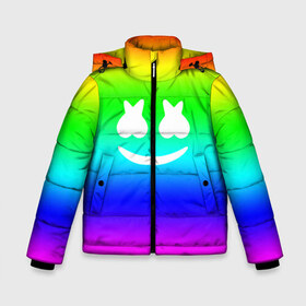 Зимняя куртка для мальчиков 3D с принтом Marshmello COLORS в городе Новоалтайск, ткань верха — 100% полиэстер; подклад — 100% полиэстер, утеплитель — 100% полиэстер | длина ниже бедра, удлиненная спинка, воротник стойка и отстегивающийся капюшон. Есть боковые карманы с листочкой на кнопках, утяжки по низу изделия и внутренний карман на молнии. 

Предусмотрены светоотражающий принт на спинке, радужный светоотражающий элемент на пуллере молнии и на резинке для утяжки | christopher comstock | dj | marshmello | music | диджей | клубная музыка | клубняк | крис комсток | логотип | маршмэллоу | музыка