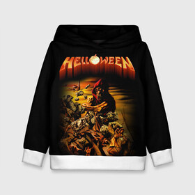 Детская толстовка 3D с принтом Helloween в городе Новоалтайск, 100% полиэстер | двухслойный капюшон со шнурком для регулировки, мягкие манжеты на рукавах и по низу толстовки, спереди карман-кенгуру с мягким внутренним слоем | heavy metal | helloween | metal | группа | метал | музыка | пауэр метал | рок | хэви метал