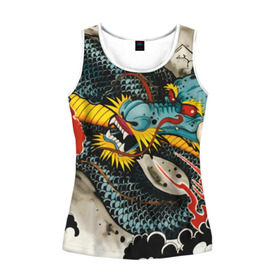 Женская майка 3D с принтом Dsquared tattoo DRAGON в городе Новоалтайск, 100% полиэстер | круглая горловина, прямой силуэт, длина до линии бедра | dsquared tattoo | тату | татуировки