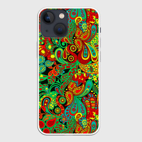 Чехол для iPhone 13 mini с принтом Цветочный орнамент в городе Новоалтайск,  |  | abstraction | branches | ethnic | flora | flowers | nature | ornament | patterns | petals | style | youth | абстракция | ветки | графика | иллюстрация | картинка | лепестки | мода | молодежная | орнамент | природа | рисунок | стиль | узоры | флора