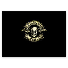 Поздравительная открытка с принтом Avenged Sevenfold в городе Новоалтайск, 100% бумага | плотность бумаги 280 г/м2, матовая, на обратной стороне линовка и место для марки
 | a7x | avenged sevenfold | heavy metal | metal | группы | метал | музыка | прогрессивный метал | рок | хард рок | хэви метал