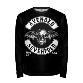 Мужской лонгслив 3D с принтом Avenged Sevenfold в городе Новоалтайск, 100% полиэстер | длинные рукава, круглый вырез горловины, полуприлегающий силуэт | a7x | avenged sevenfold | heavy metal | metal | группы | метал | музыка | прогрессивный метал | рок | хард рок | хэви метал