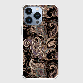 Чехол для iPhone 13 Pro с принтом Цветочный орнамент в городе Новоалтайск,  |  | Тематика изображения на принте: abstraction | background | black | drawing | fashion | flora | flowers | graphics | illustration | leaves | ornament | patterns | petals | plants | абстракция | графика | иллюстрация | лепестки | листья | мода | орнамент | растения | рисунок | узоры | фло
