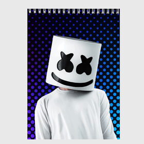 Скетчбук с принтом MARSHMELLO в городе Новоалтайск, 100% бумага
 | 48 листов, плотность листов — 100 г/м2, плотность картонной обложки — 250 г/м2. Листы скреплены сверху удобной пружинной спиралью | marsh | marshmallow | marshmello | marshmelo | mello | music | smile | диджей | лого | маршмеллов | маршмеллоу | маршмеллу | маршмело | маршмелов | маршмелоу | музыка | музыкант | рожица | трэп | улыбка | хаус