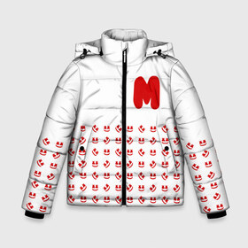 Зимняя куртка для мальчиков 3D с принтом MARSHMELLO в городе Новоалтайск, ткань верха — 100% полиэстер; подклад — 100% полиэстер, утеплитель — 100% полиэстер | длина ниже бедра, удлиненная спинка, воротник стойка и отстегивающийся капюшон. Есть боковые карманы с листочкой на кнопках, утяжки по низу изделия и внутренний карман на молнии. 

Предусмотрены светоотражающий принт на спинке, радужный светоотражающий элемент на пуллере молнии и на резинке для утяжки | marsh | marshmallow | marshmello | marshmelo | mello | music | smile | диджей | лого | маршмеллов | маршмеллоу | маршмеллу | маршмело | маршмелов | маршмелоу | музыка | музыкант | рожица | трэп | улыбка | хаус