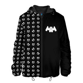 Мужская куртка 3D с принтом MARSHMELLO в городе Новоалтайск, ткань верха — 100% полиэстер, подклад — флис | прямой крой, подол и капюшон оформлены резинкой с фиксаторами, два кармана без застежек по бокам, один большой потайной карман на груди. Карман на груди застегивается на липучку | marsh | marshmallow | marshmello | marshmelo | mello | music | smile | диджей | лого | маршмеллов | маршмеллоу | маршмеллу | маршмело | маршмелов | маршмелоу | музыка | музыкант | рожица | трэп | улыбка | хаус