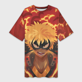 Платье-футболка 3D с принтом Boku no Hero Academia в городе Новоалтайск,  |  | anime | boku no hero academia | izuku midoriya | katsuki bakugou | my hero academia | superhero | аниме | кацуки бакуго | мидория изуку | моя геройская академия | супергерои