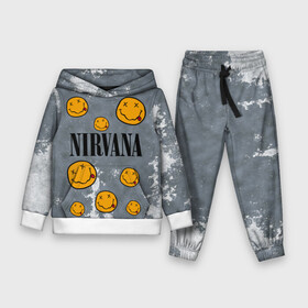 Детский костюм 3D (с толстовкой) с принтом NIRVANA в городе Новоалтайск,  |  | nirvana | альтернативный рок | гранж | группа | курт кобейн | логотип нирвана | музыка | нирвана | песни | рок