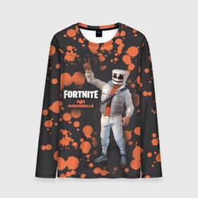 Мужской лонгслив 3D с принтом Fortnite Marshmello в городе Новоалтайск, 100% полиэстер | длинные рукава, круглый вырез горловины, полуприлегающий силуэт | fortnite | marshmallow | save | the | world | битва | борьба | зомби | королевская | маршмэллоу | стратегия | фортнайт
