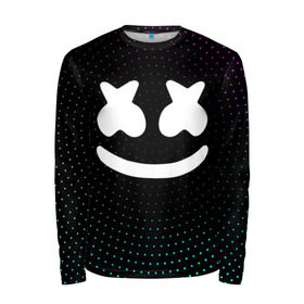 Мужской лонгслив 3D с принтом MARSHMELLO Black в городе Новоалтайск, 100% полиэстер | длинные рукава, круглый вырез горловины, полуприлегающий силуэт | black | marsh | marshmallow | marshmello | marshmelo | mello | music | smile | диджей | лого | маршмеллов | маршмеллоу | маршмеллу | маршмело | маршмелов | маршмелоу | музыка | музыкант | трэп | улыбка | хаус