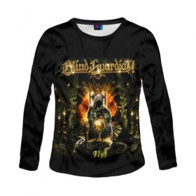 Женский лонгслив 3D с принтом Blind Guardian в городе Новоалтайск, 100% полиэстер | длинные рукава, круглый вырез горловины, полуприлегающий силуэт | blind guardian | heavy metal | metal | группа | метал | музыка | пауэр метал | рок | хэви метал